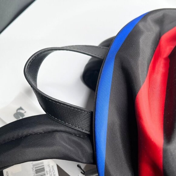 NWT KARL LAGERFELD PARIS WOMEN'S AMOUR COLORFUL STRIPED GRAPHIC BACKPACK - OS - Picture 11 of 13